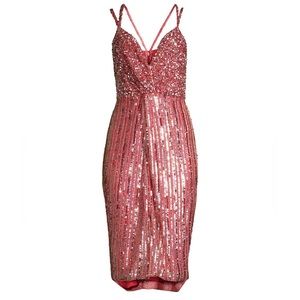 Parker Umi Beaded Plunging Sheath Dress NWT